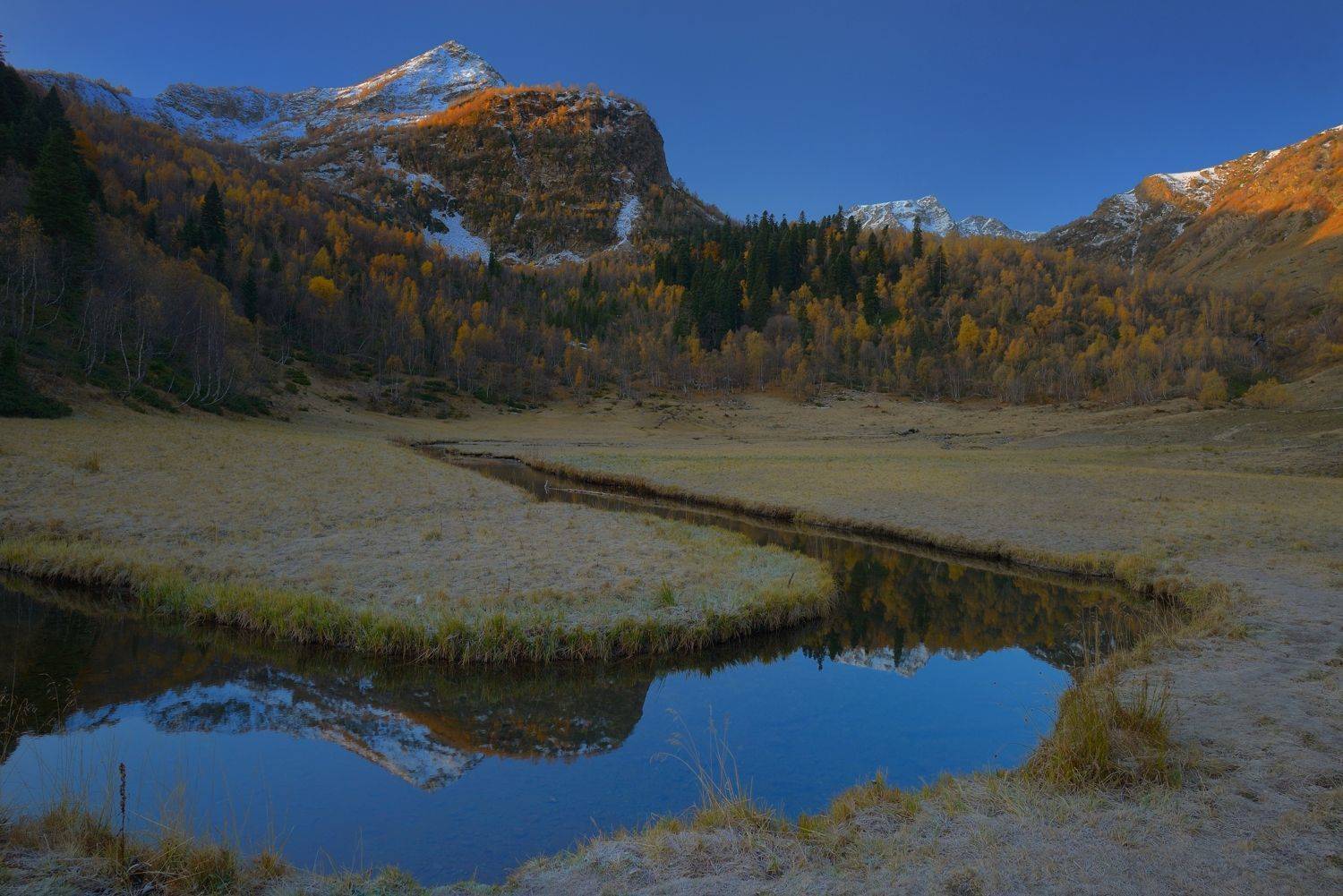 горы осень кавказ рассвет, Александр Жарников