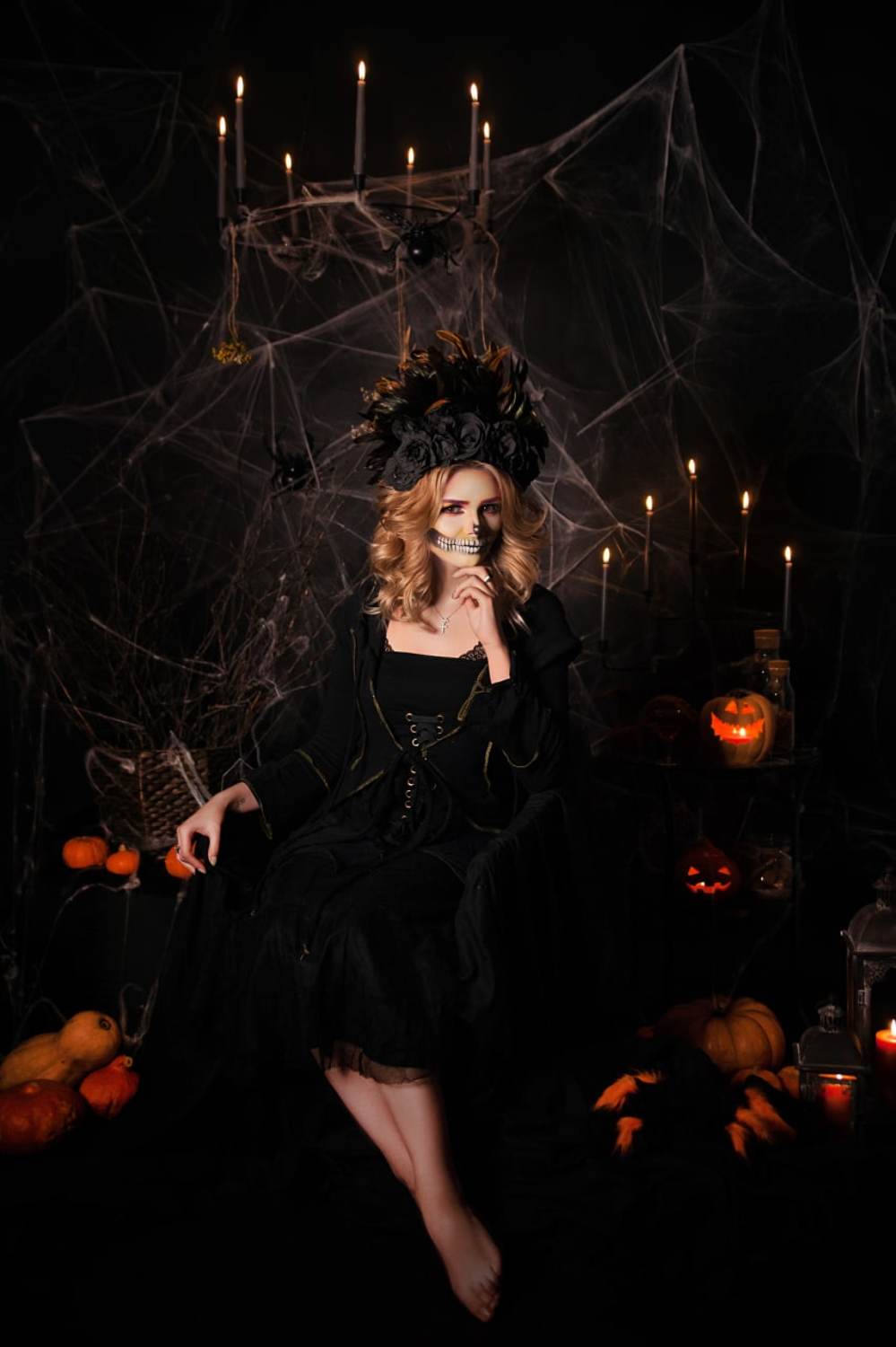 хэллоуин, halloween, портрет, portrait, осень, autumn, female portrait, женский портрет, фотосессия, photoshoot, портрет, студийный портрет, студийная фотосессия, ведьмочка, магия, ведьма, Ману Фалько