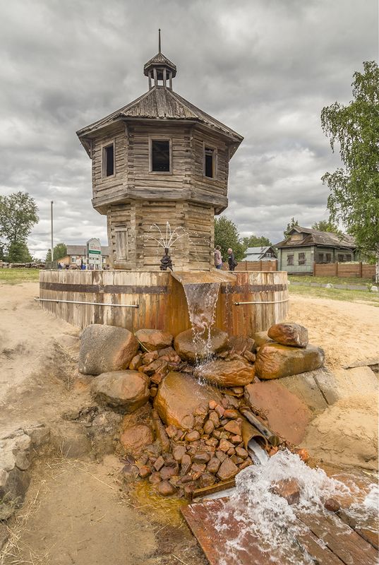 источник, фонтан, чаша, башня, соль, вода, сольвычегодск Источник. фото превью