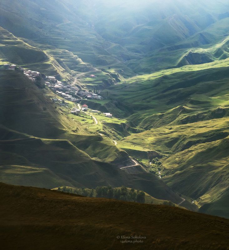 горы, природа, пейзаж, дагестан, село, аул Горный аул фото превью