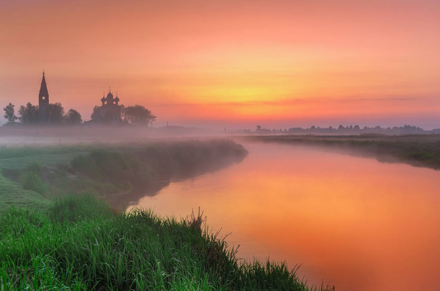 пейзаж,природа,осень, озеро, свет,рассвет, Россия, Иваново, Лариса Дука