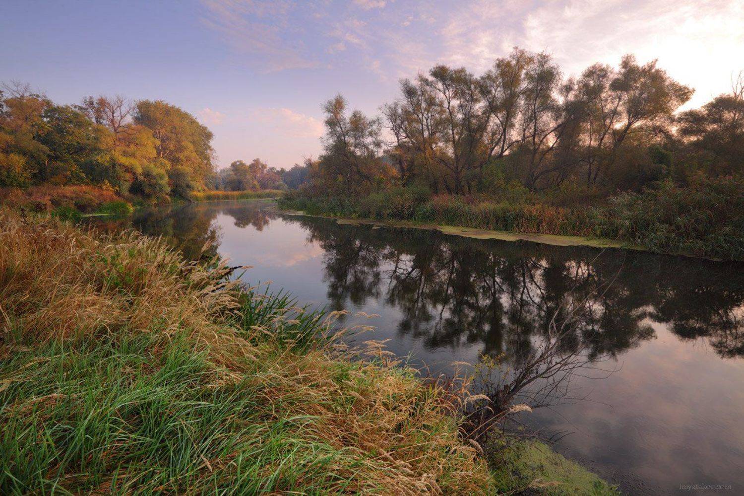 северский донец, утро рассвет река, Михаил Псарёв