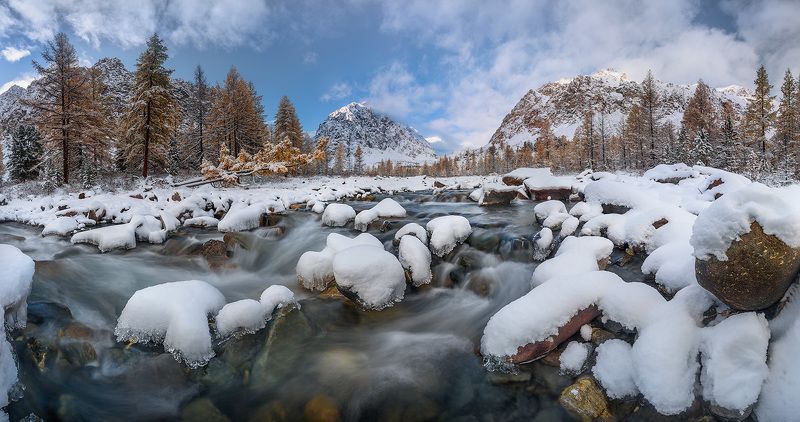 Актру, Алтай, Вода, Камни, Река, Россия, Снег Река Актру (Алтай) фото превью
