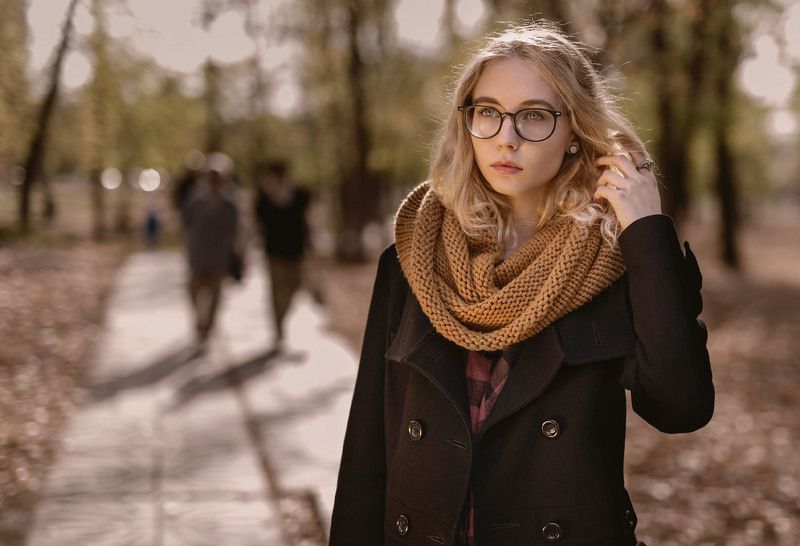 портрет, парк, девушка, осень Портрет Полины в парке. фото превью