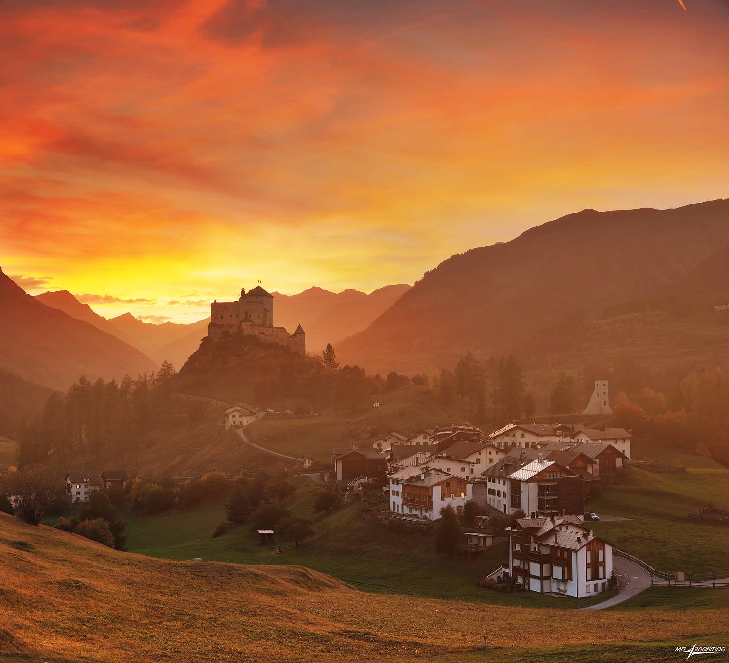 swiss,швейцария,осень,tarasp, Матвеев Николай