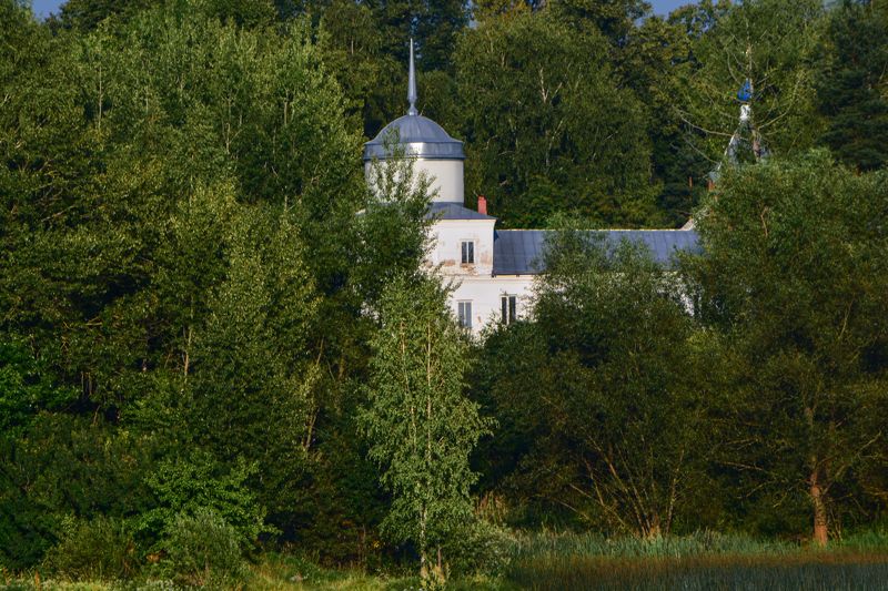Вид на берег Волги с теплохода фото превью