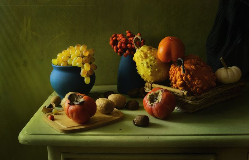 виноград,хурма,осень,цвет,свет *** фото превью