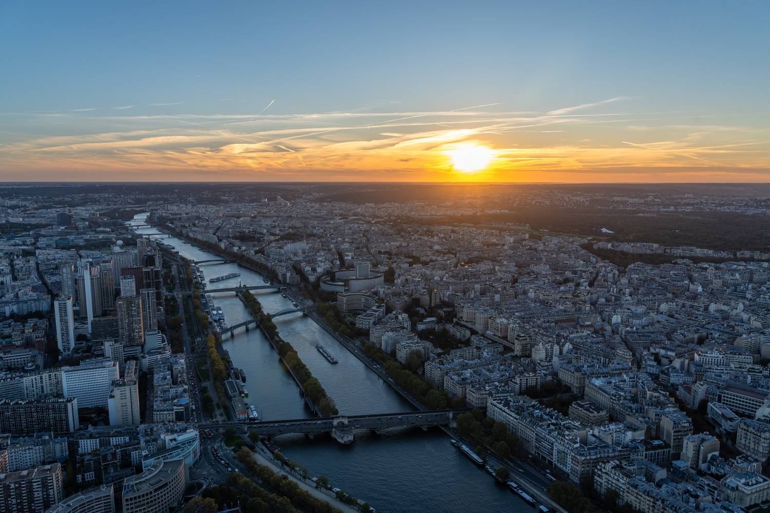 париж, закат, река, paris, sunset, river, Баландин Дмитрий