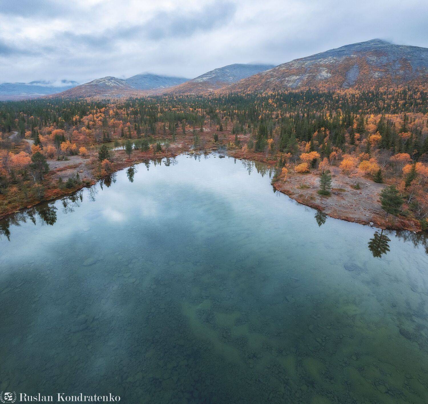 кольский полуостров, аэрофото, аэрофотография, хибины, полигональные озера, Кондратенко Руслан