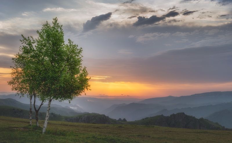 кабардино-балкария, горы, эльбрус, рассвет Утренняя гармония фото превью