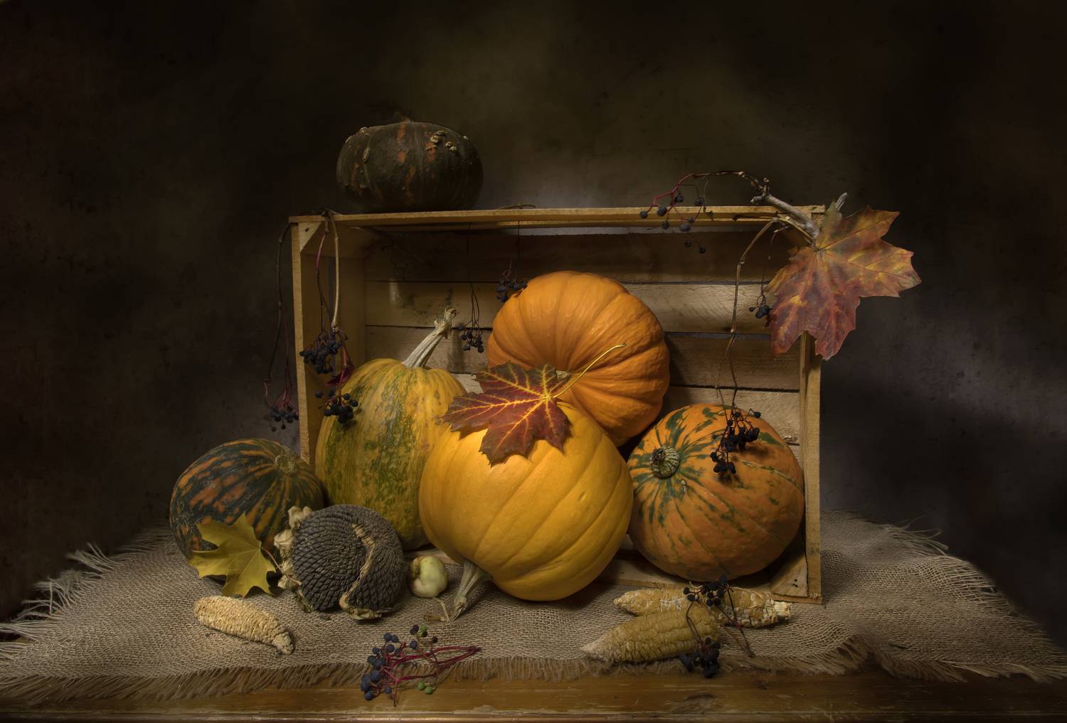 натюрморт, тыквы, Татьяна Феденкова