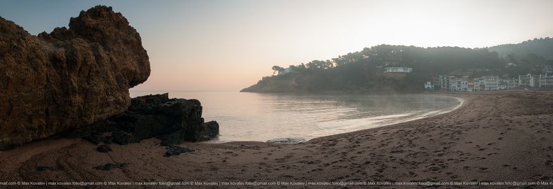 Catalonia, Catalunya, Cataluña, Europe, Spain, beach, coast, nature, panorama, winter, Европа, Испания, Каталония, берег моря, зима, панорама, пляж, побережье, природа Зимний пляж / Winter beach фото превью