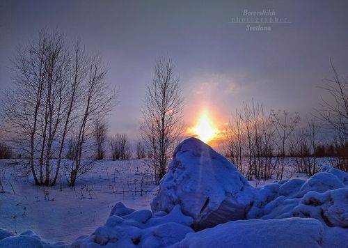 Западная Сибирь. Закат.