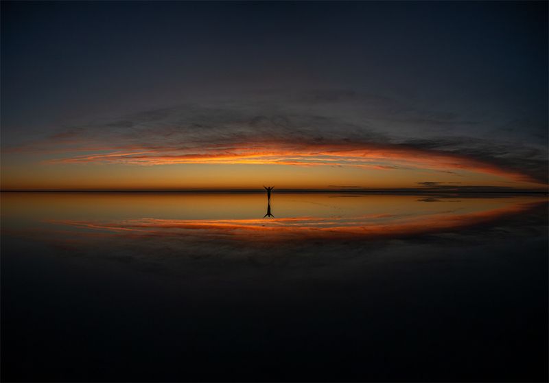 Закат на 15-километровом зеркале фото превью