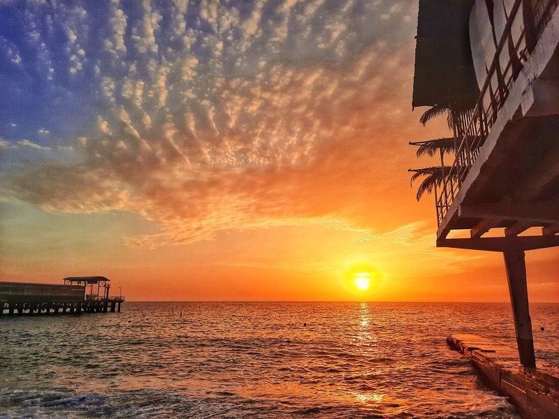 Закат и море. фото превью