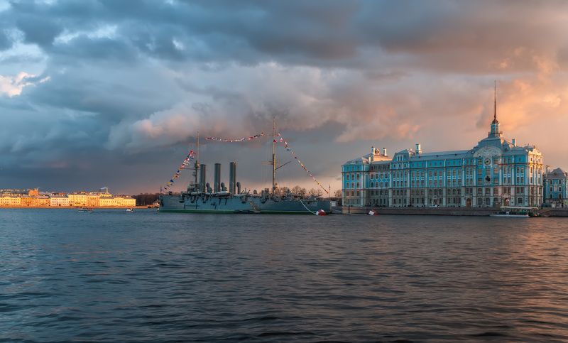 Питер, небо, Аврора фото превью