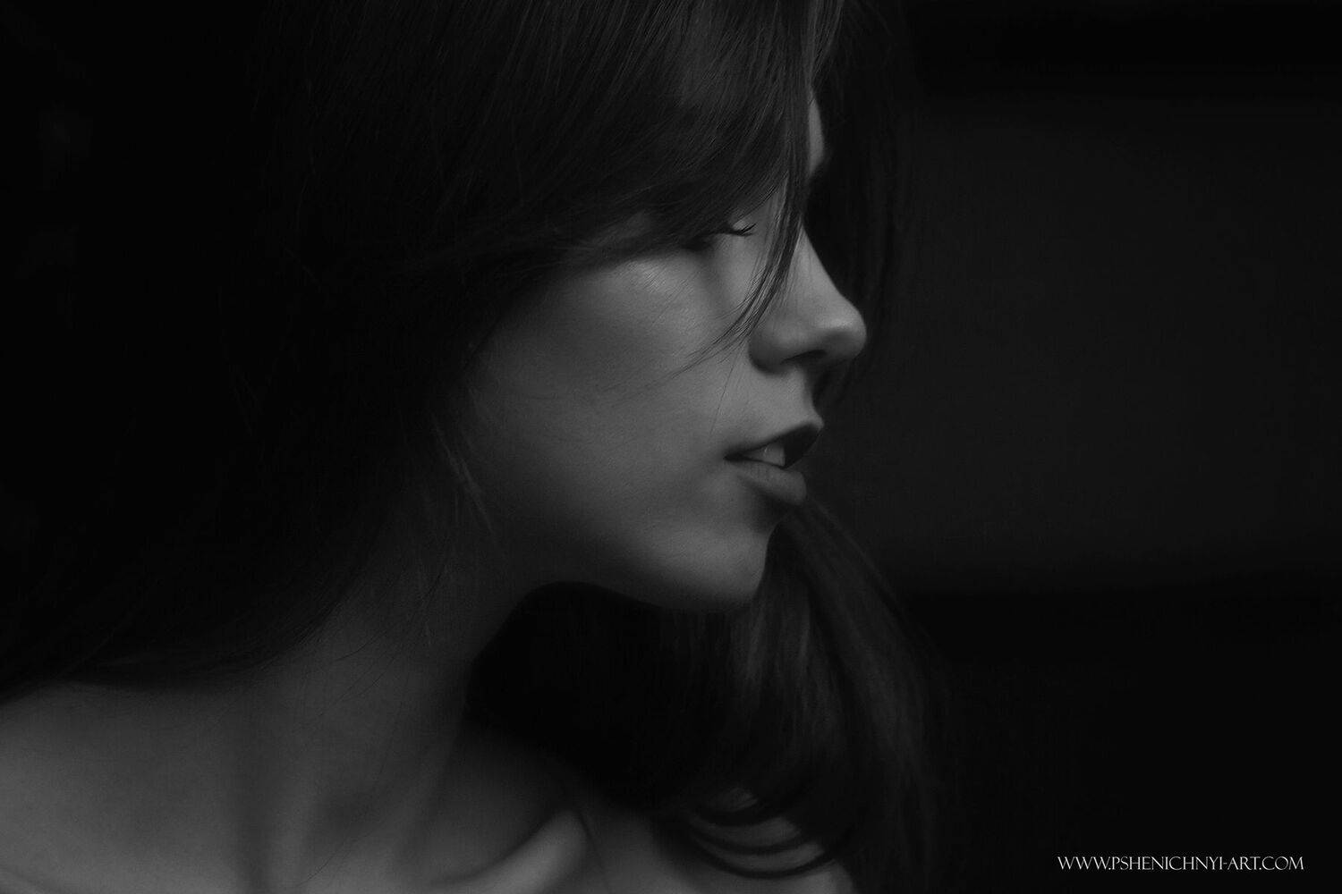 портрет, вечер, свет, силуэт, женский портрет, девушка, монохорм, Пшеничный Андрей