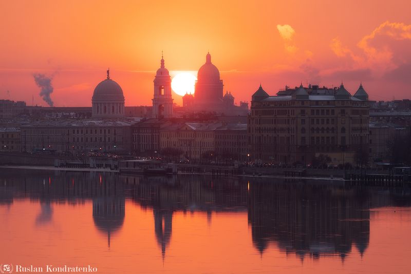 Рассвет с моста Бетанкура фото превью