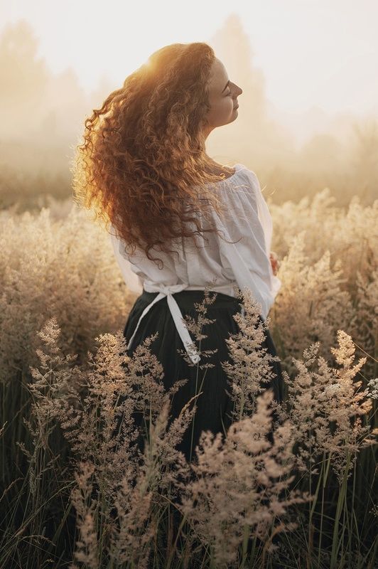 рассвет, девушка, красота Живописный рассвет с Настей фото превью