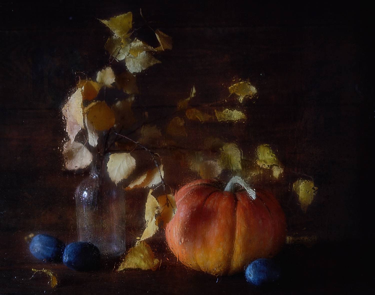 натюрморт,осень,дождь,капли,тыква, Наталия К