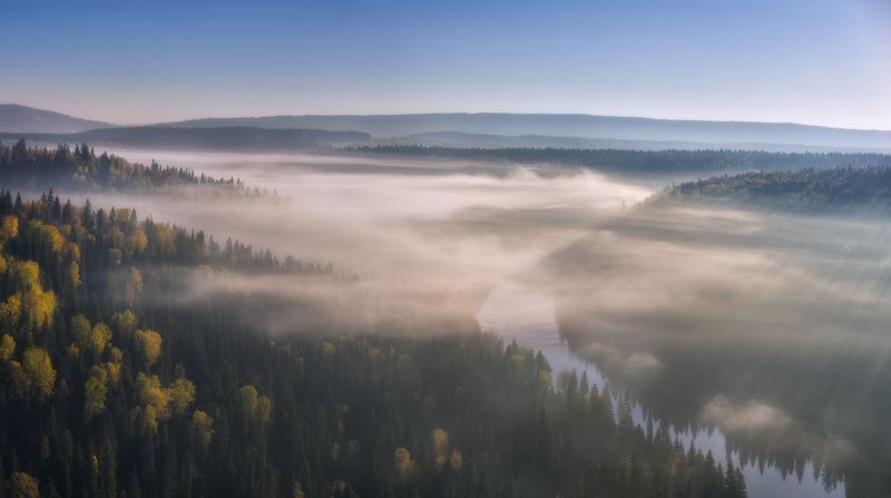 Туман над рекой Усьва фото превью