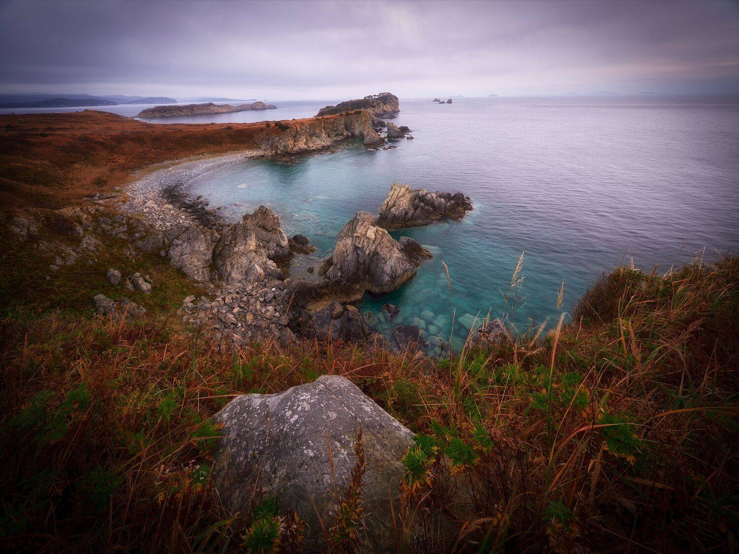 бухта, приморье, россия, приморский край, море, японское море, закат, кекур, природа, пейзаж, Ivan A. Godovikov