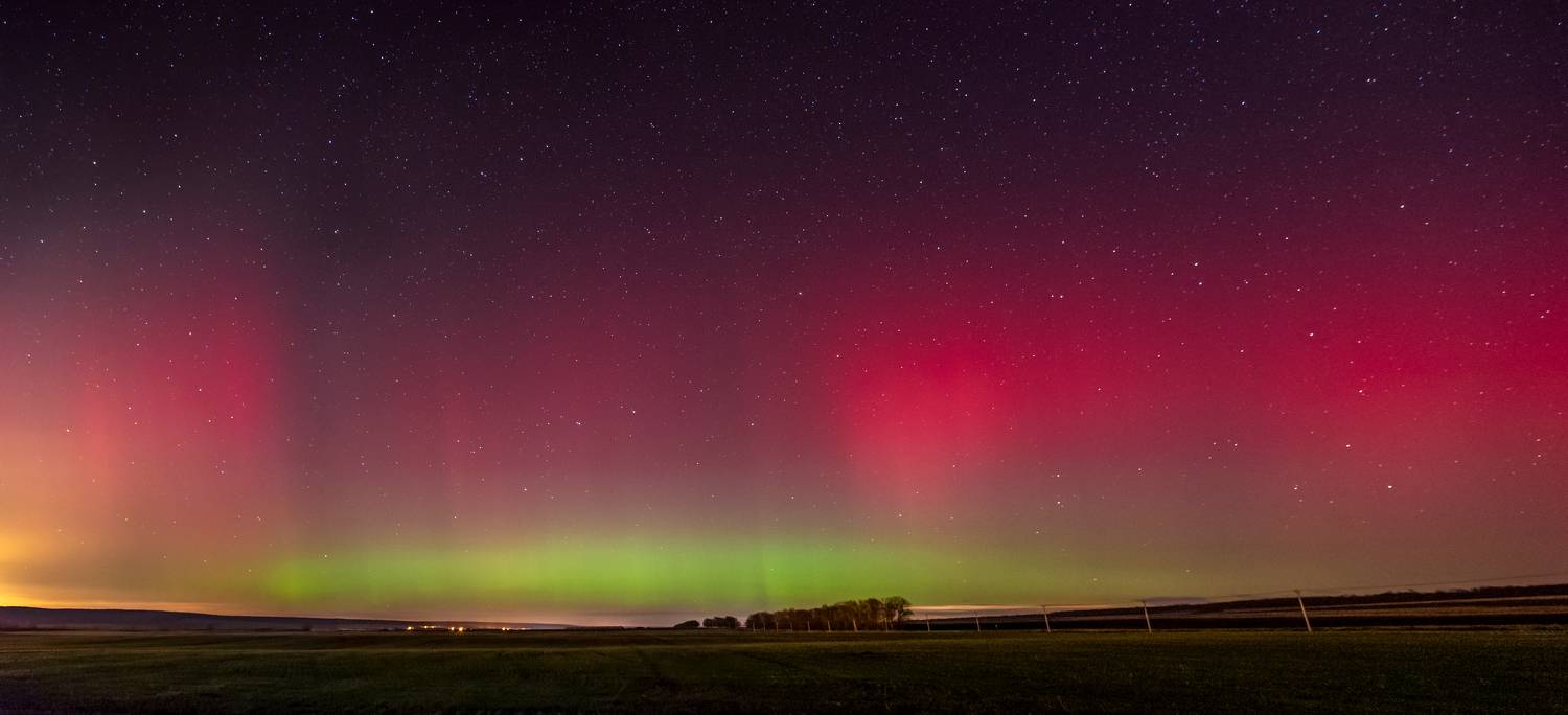 северное сияние, полярное сияние, белгородская область, ночь, небо, Александр Литвишко