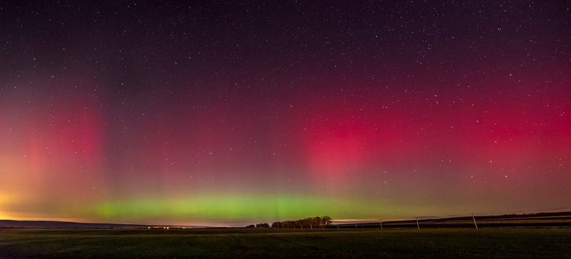 северное сияние, полярное сияние, белгородская область, ночь, небо Сияние. фото превью