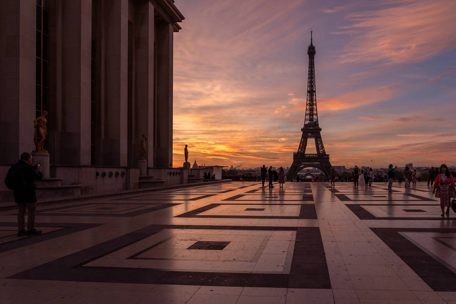 париж, эйфелева башня, рассвет, восход, paris, eiffel tower, sunrise, Баландин Дмитрий