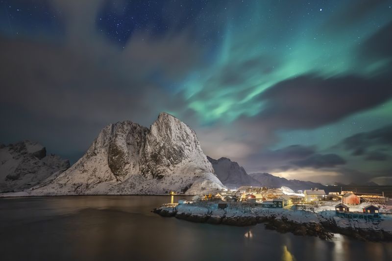 лофотены, hamnoy , зима,  lofoten islands Одна ночь в лофотенской деревушке Hamnoy фото превью