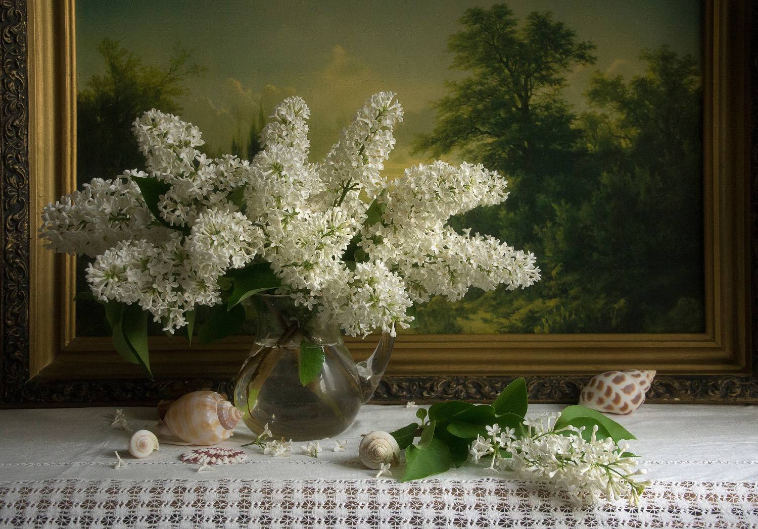 сирень, белая,картина, Колеснева Елена