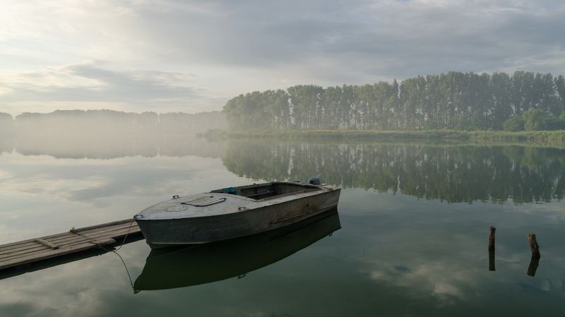 Утро у пруда фото превью