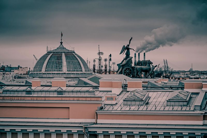 санкт_петербург, архитектура, город, крыши, дома По крышам Питера фото превью