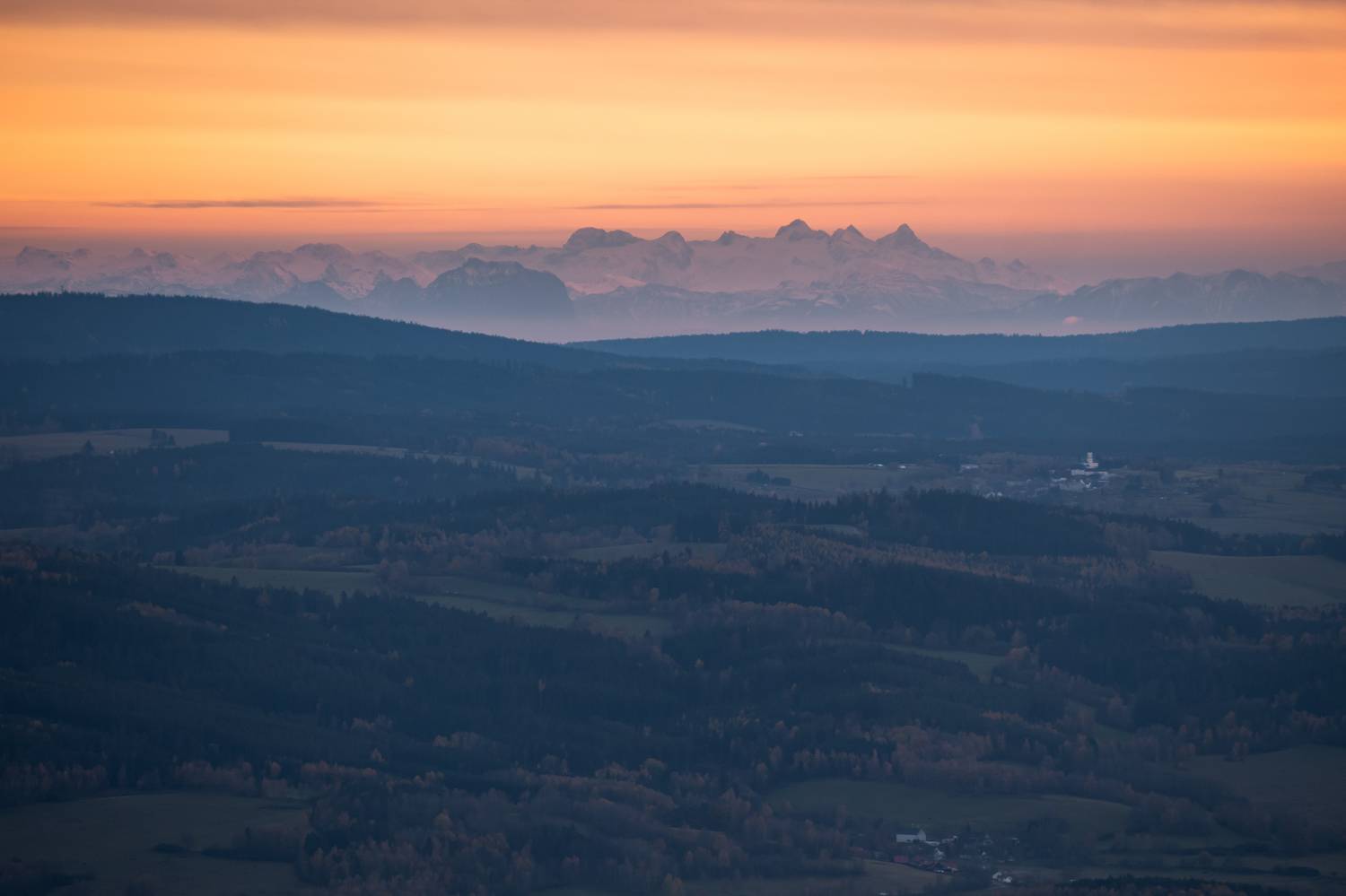 sunset,dachstein,hoher dachstein,view,snow,mountain,glacier,sky,clouds, Slavom&iacute;r Gajdo&scaron;