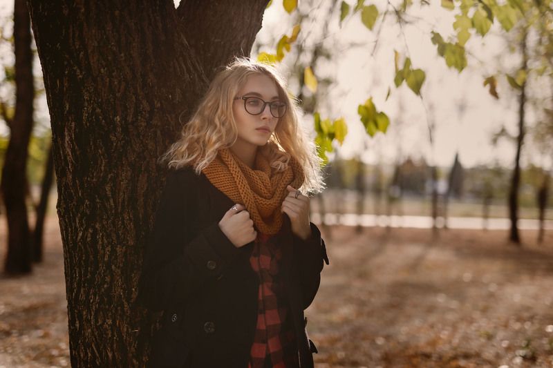 портрет, парк, девушка, осень Портрет для Полины. фото превью