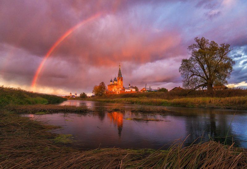 Дунилово, Ивановская область Фееричный закат в Дунилово. фото превью