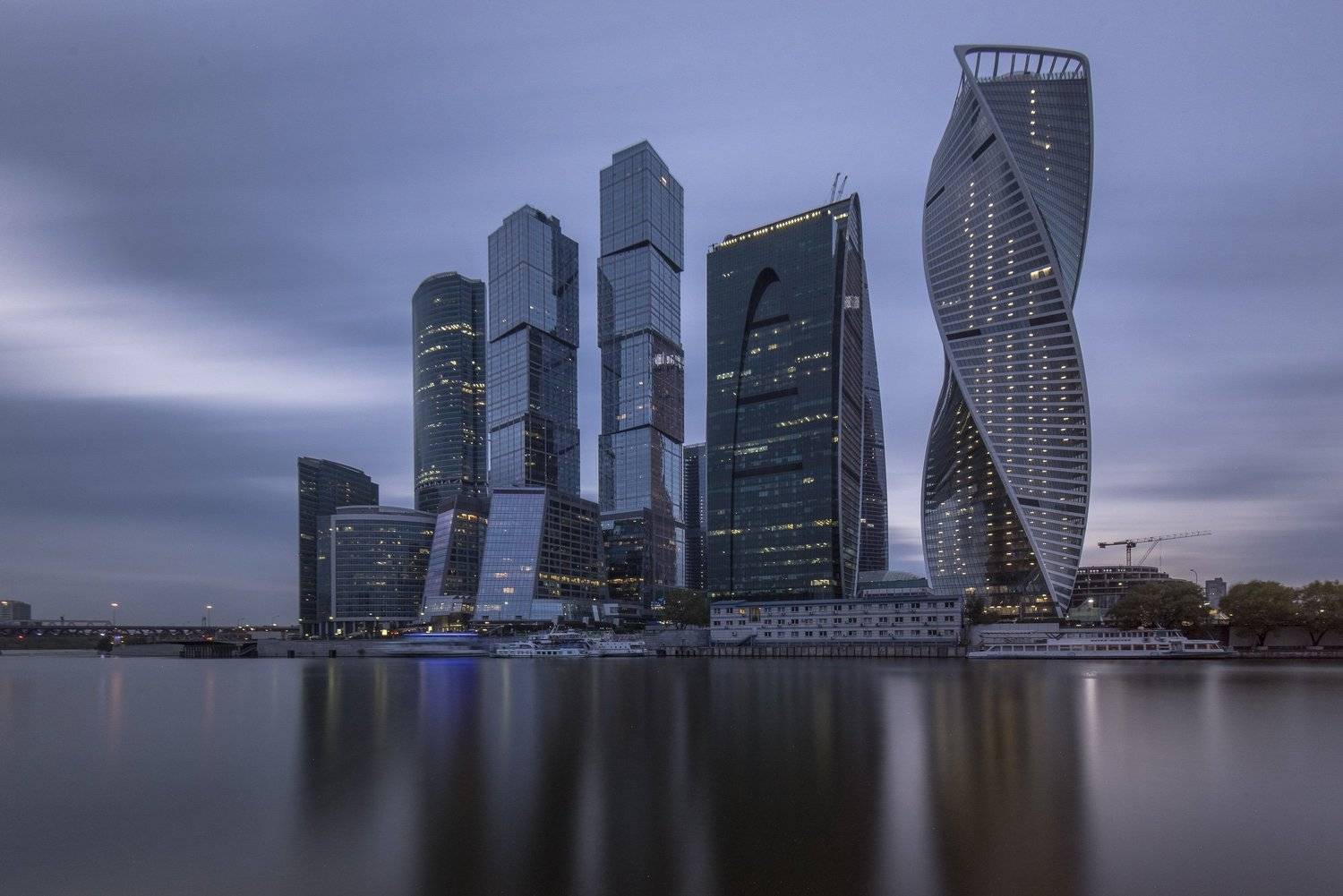 город, архитектура, пейзаж, небоскребы, сумерки, вечер, закат, Дмитрий Старостенков