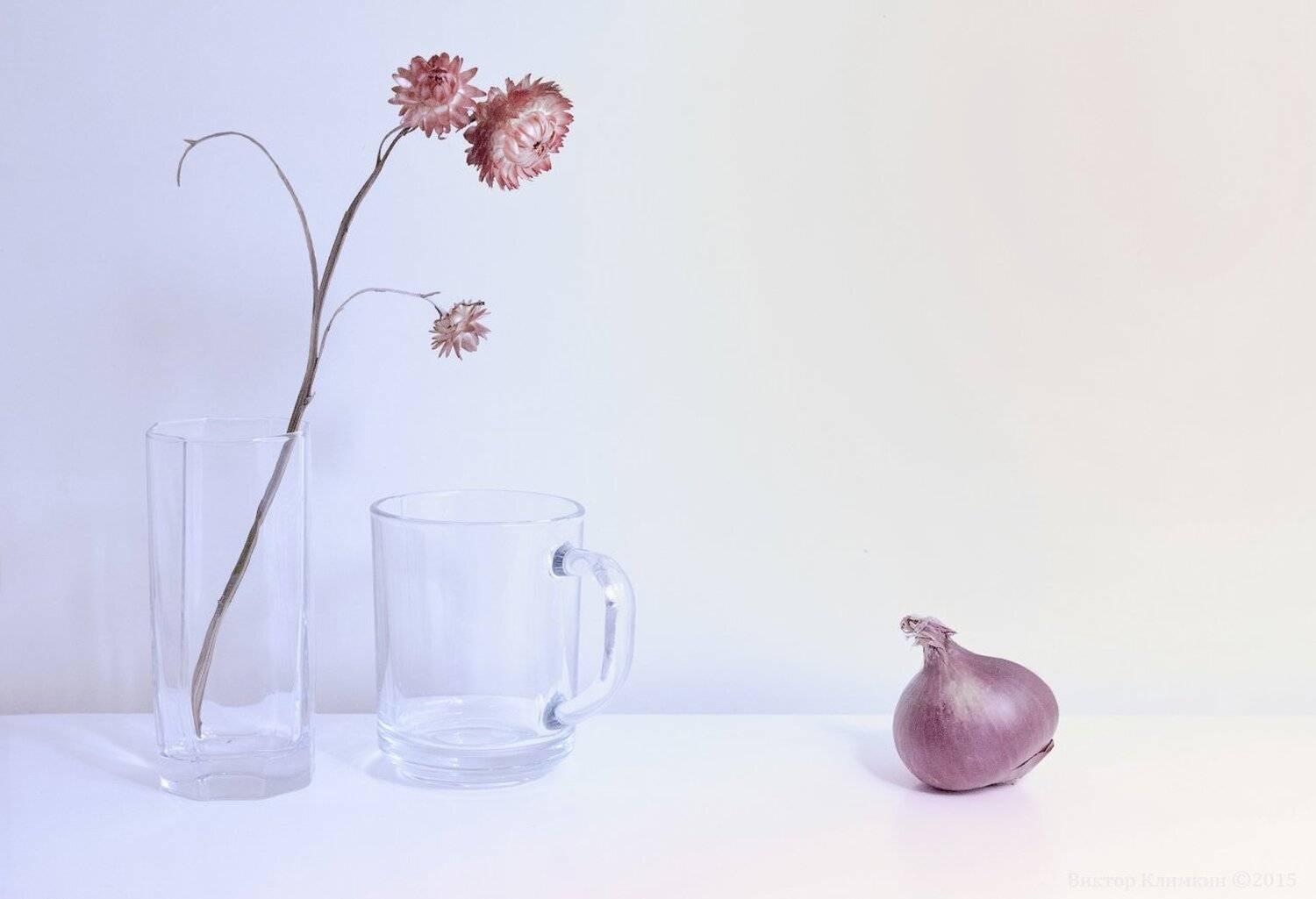 лук, натюрморт, стекло, цветы, Виктор Климкин