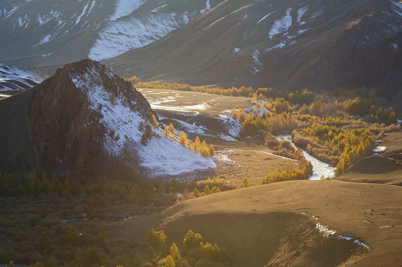 алтай, горный алтай, снег, осень, пейзаж, урочище кокоря, Алтайские зарисовки. фото превью