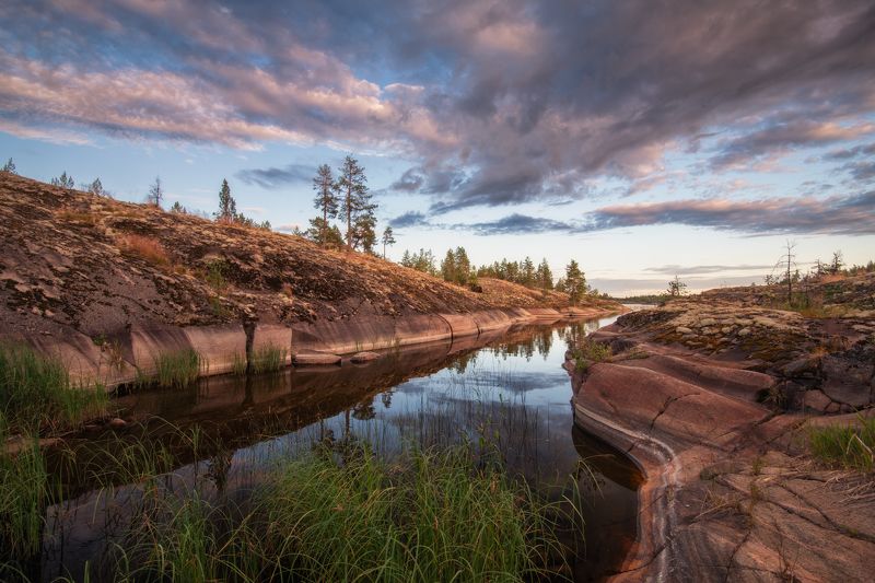 ладога ладожское озеро остров  природа закат *** фото превью