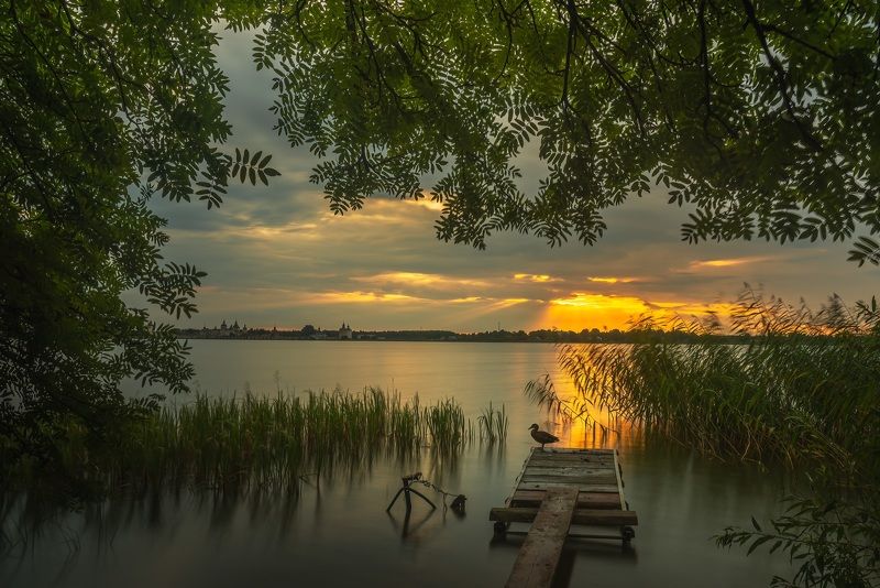 вологодская обл., кириллов, кирилло-белозерский монастырь, расссвет, сиверское озеро На рассвете фото превью
