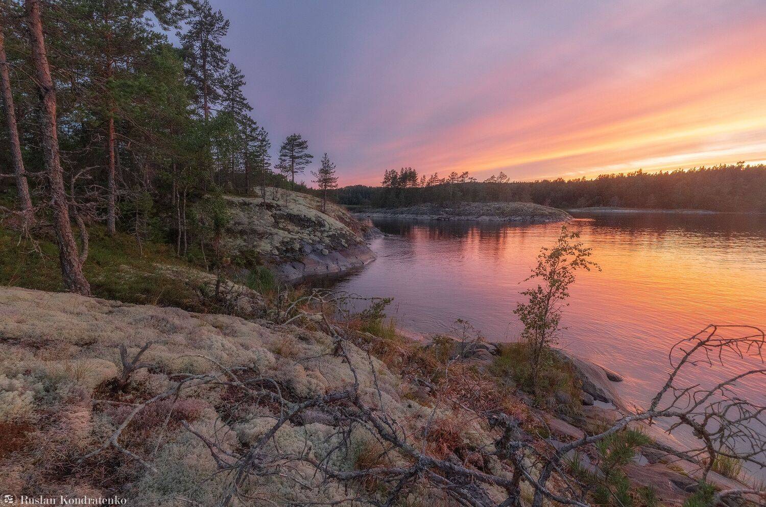 ладожские шхеры, закат, ладога, ладожское озеро, Кондратенко Руслан