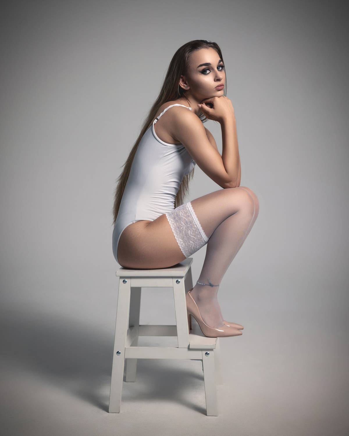 девушка,портрет,боди,чулки, Дмитрий Александров