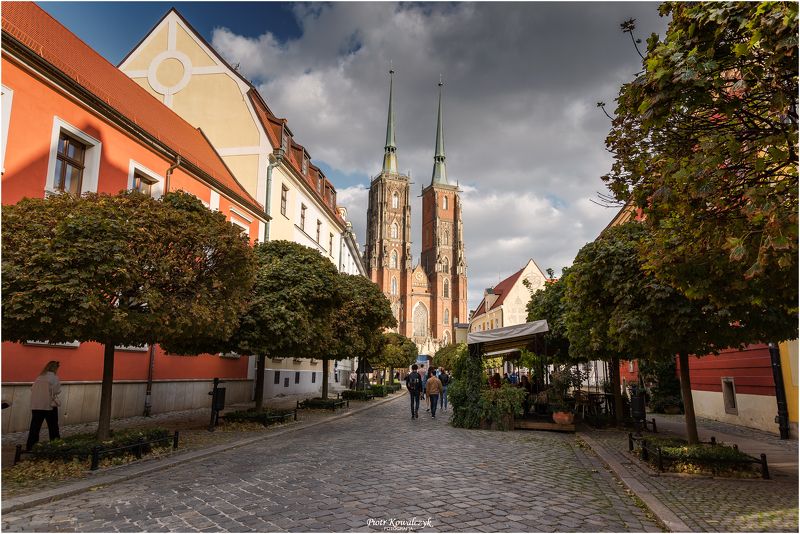 polska, wrocław, ostrów tumski, ulica, kościół Wrocław; ulica Katedralna фото превью