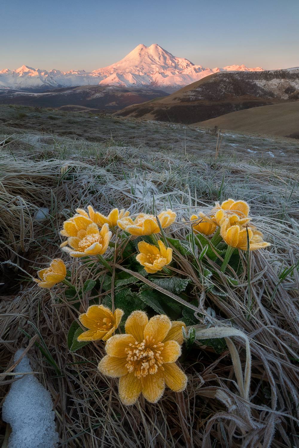 рассвет, горы, эльбрус, пейзаж, Константин Маланин