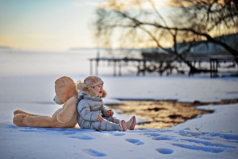 зима, winter, снег, snow, дети, ребенок, смех, лед, ice, kids  фото превью