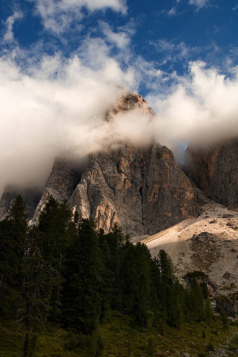landscape, mountain, peak, clouds, Italy, Dolomites, Vania Tonova
