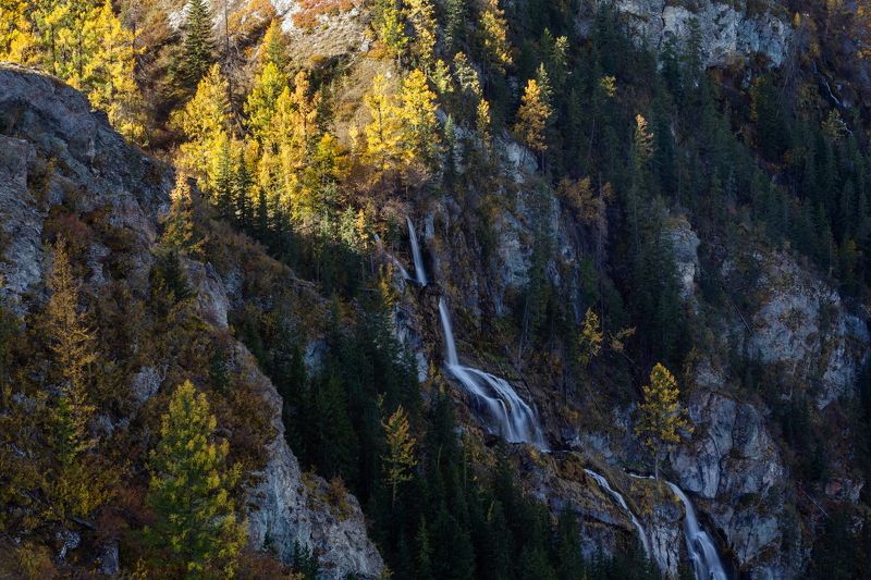 алтай, водопад, левый карасу *** фото превью