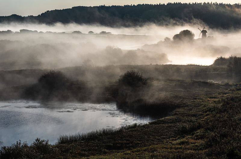 Туманное утро в Михайловском фото превью