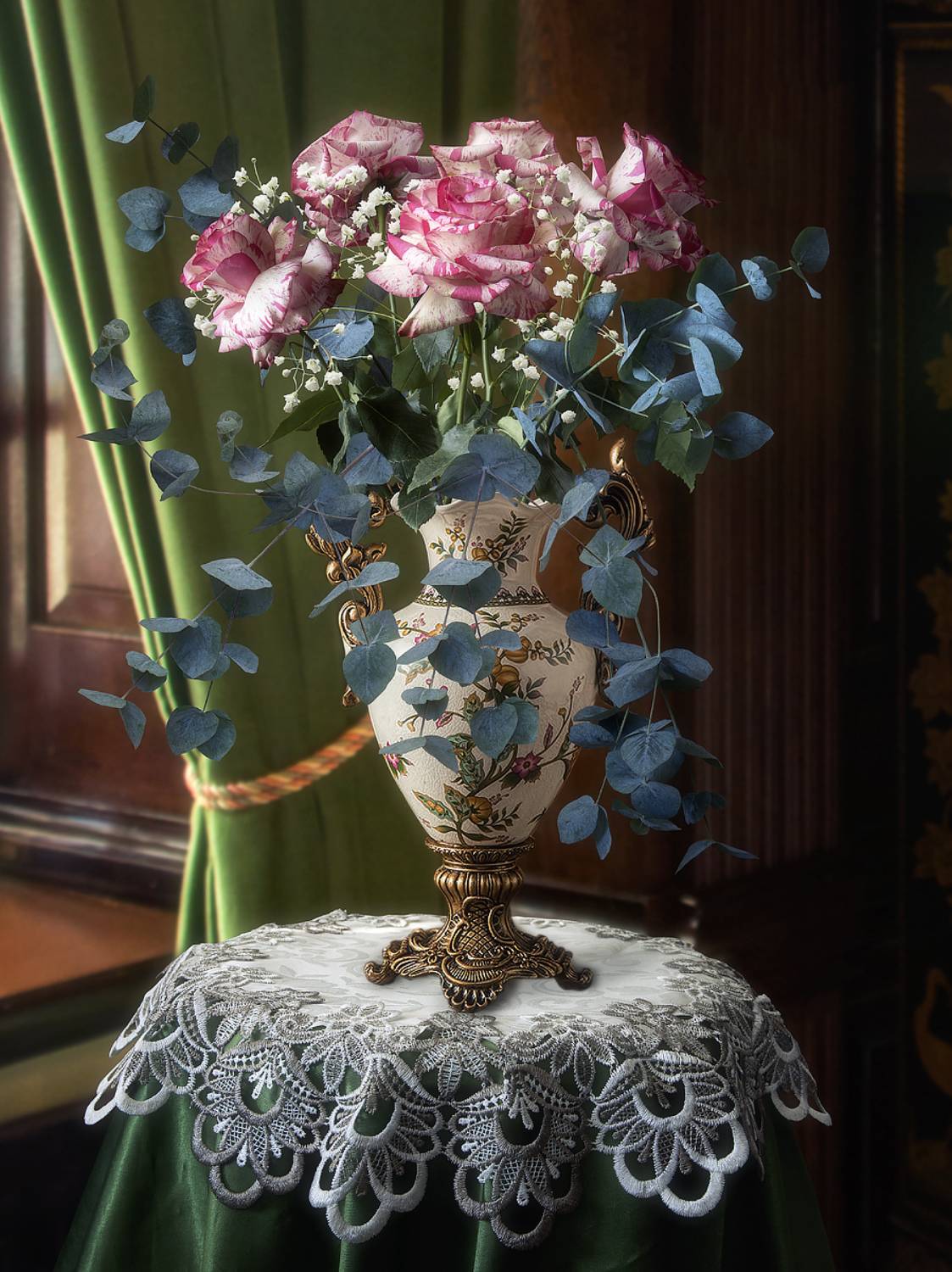 натюрморт, букет, розы, интерьер, Приходько Ирина